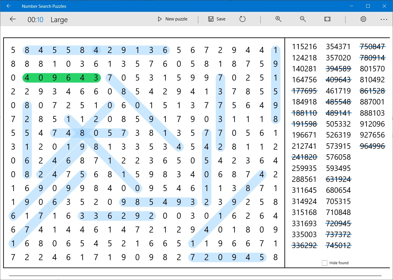 Number Search Puzzles screenshot 3