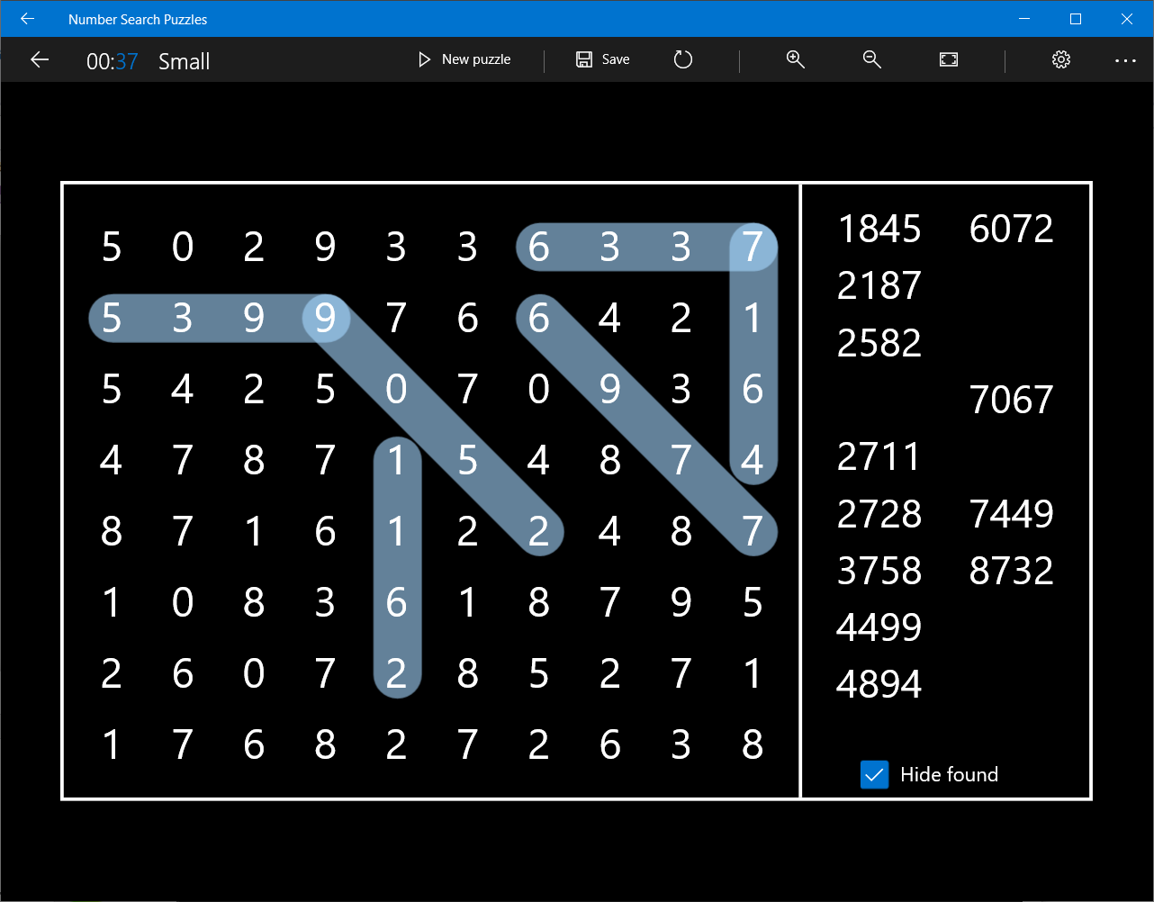 Number Search Puzzles screenshot 5