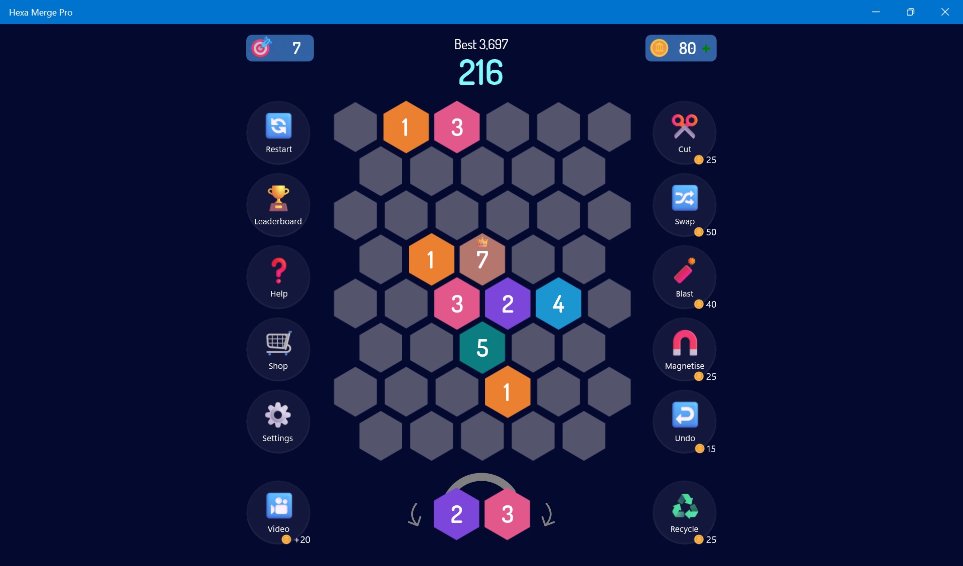 Hexa Merge Pro screenshot 1