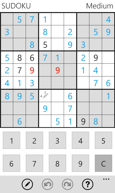 Sudoku screenshot 1