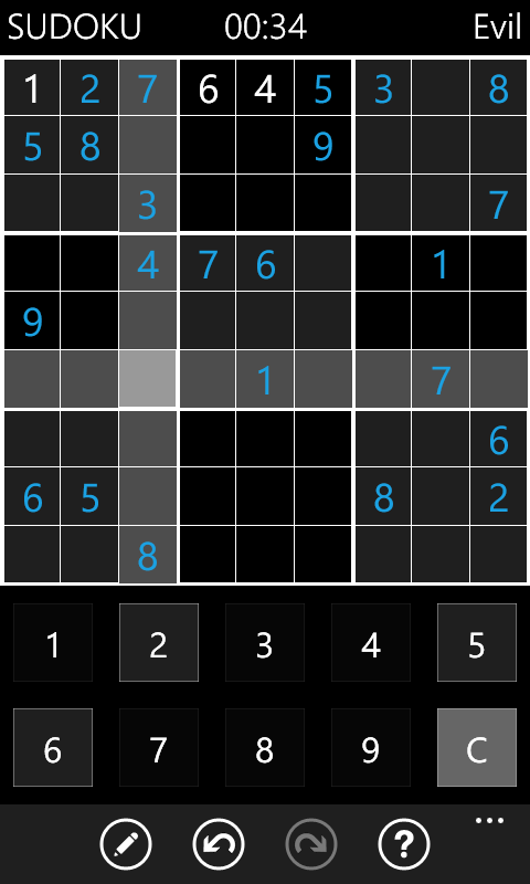 Sudoku screenshot 2