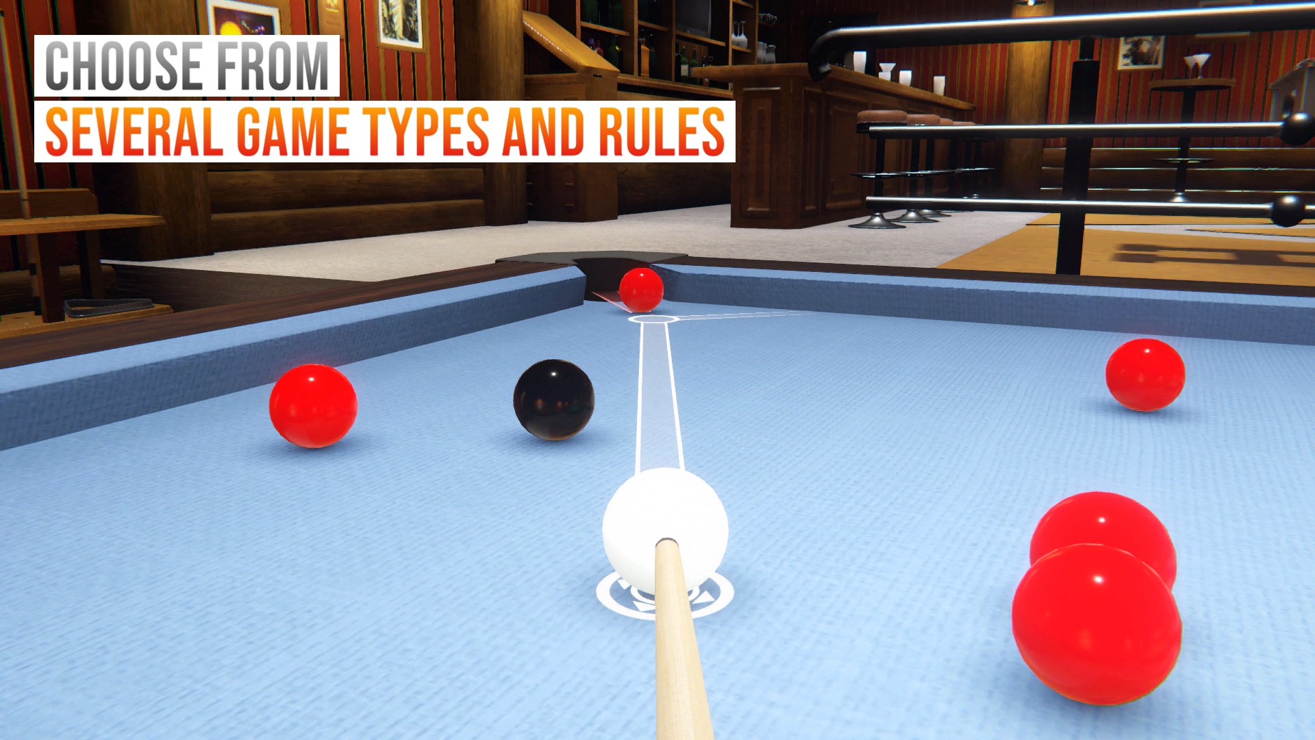 CHOOSE FROM SEVERAL GAME TYPES AND RULES
