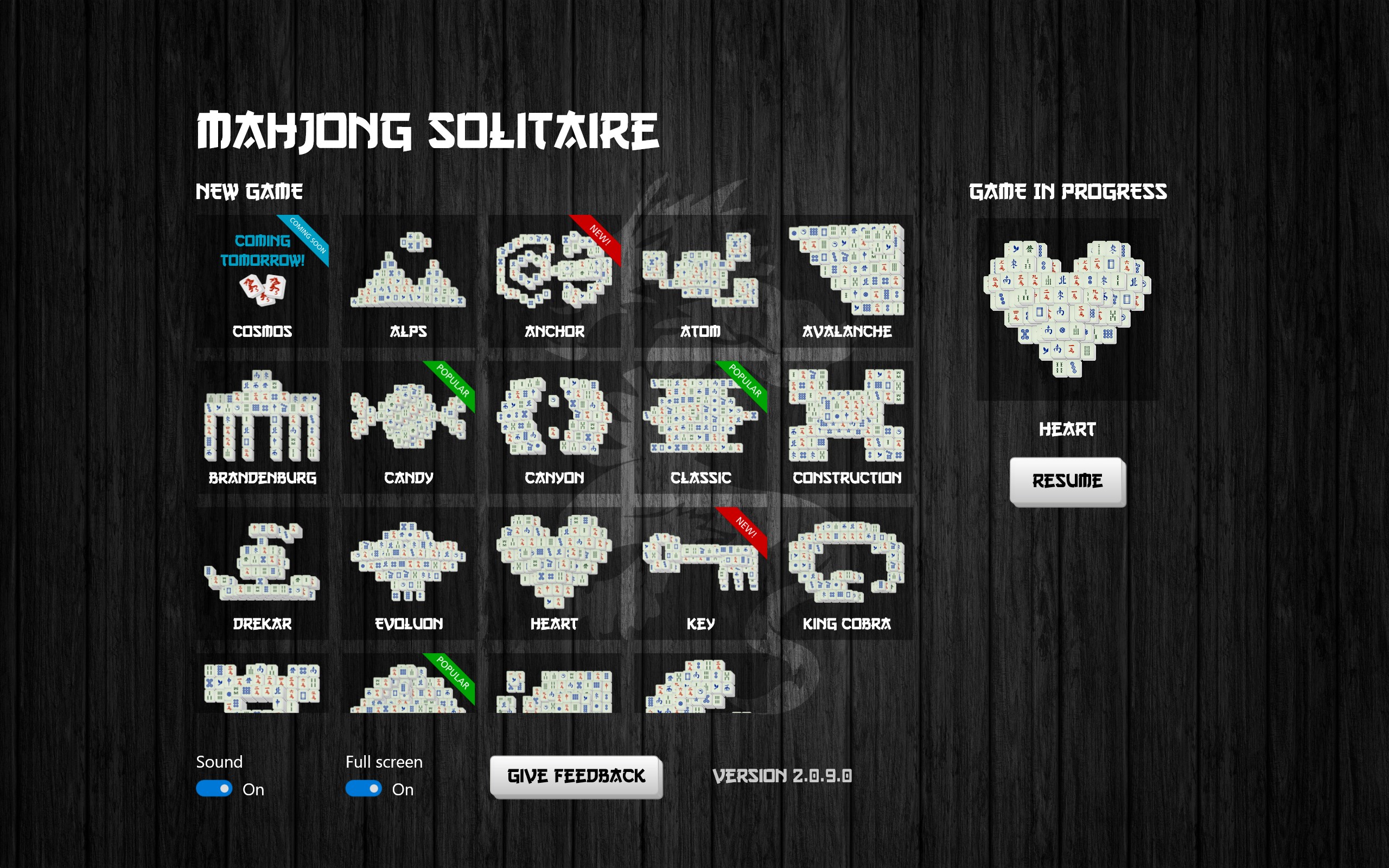 Mahjong Solitair screenshot 1