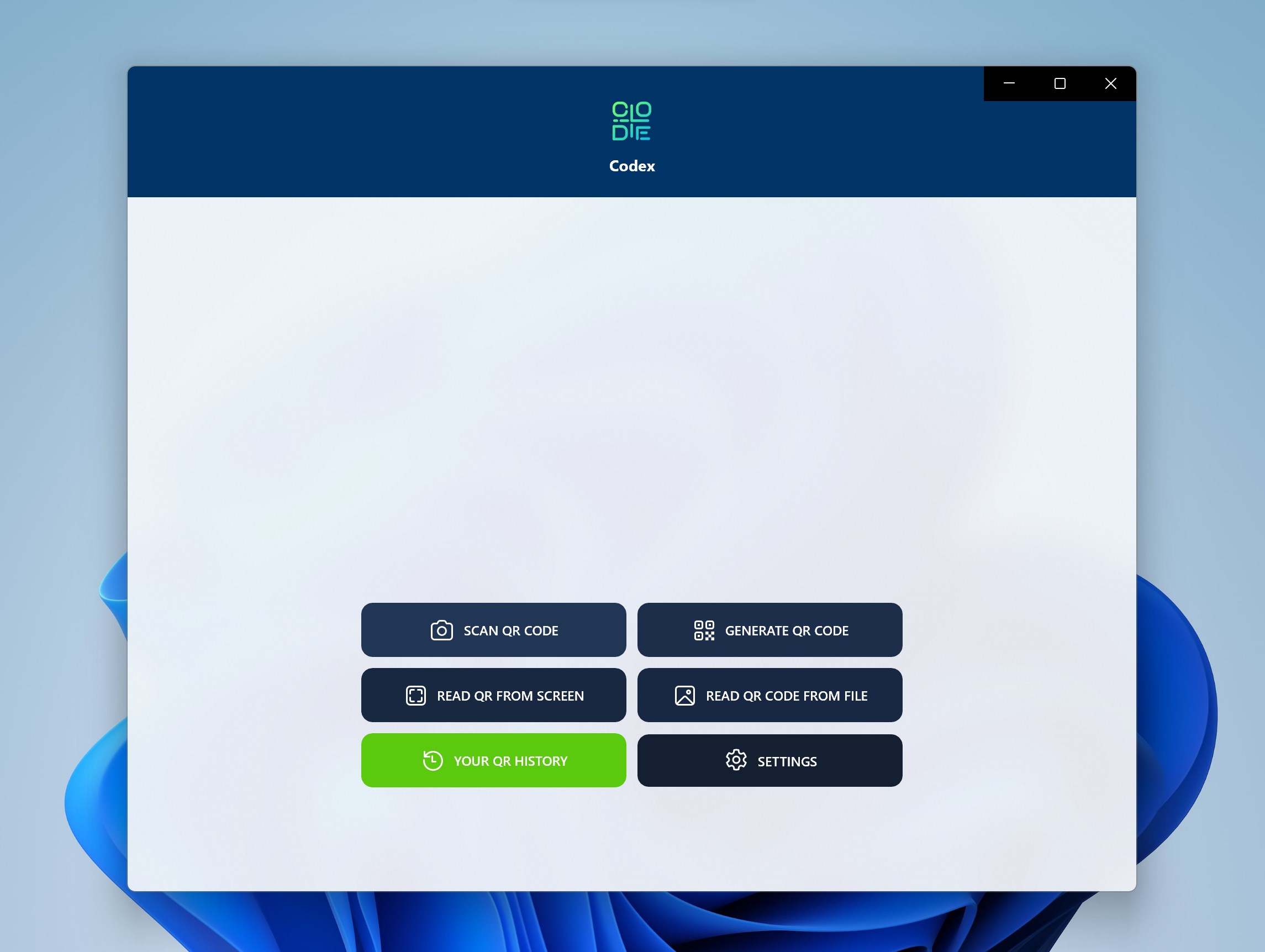 Codex - QR Reader & Generator screenshot 2