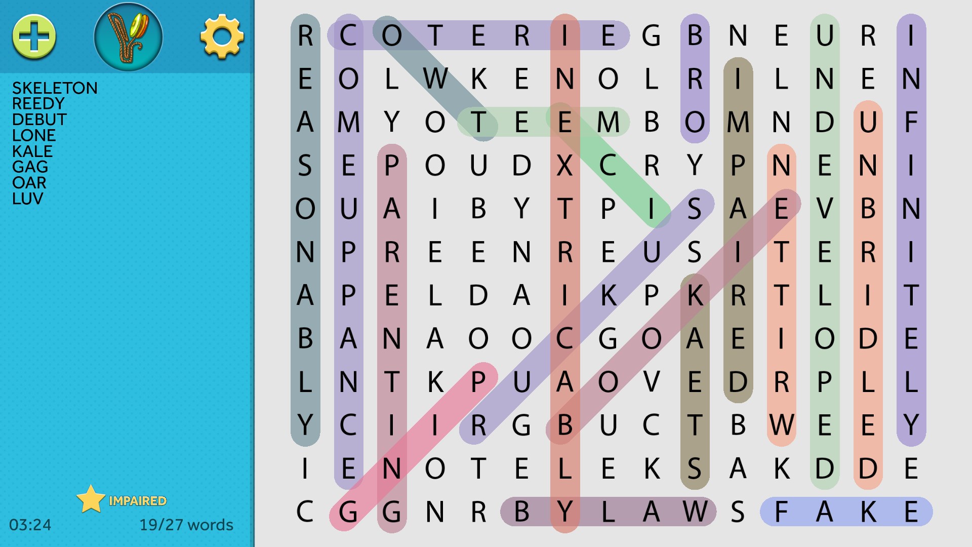 Every game has a hidden word in it - try and find them all!
