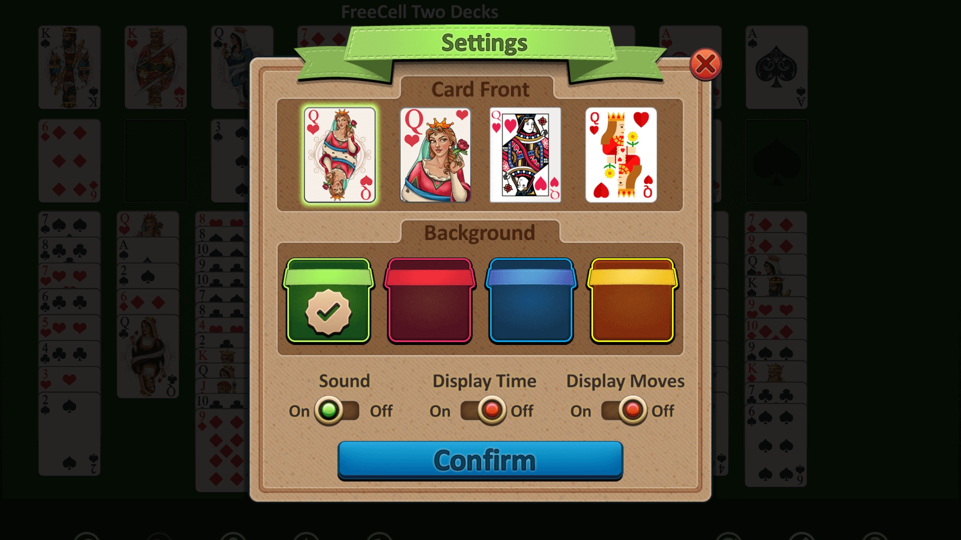 Customizable, easy to read cards.