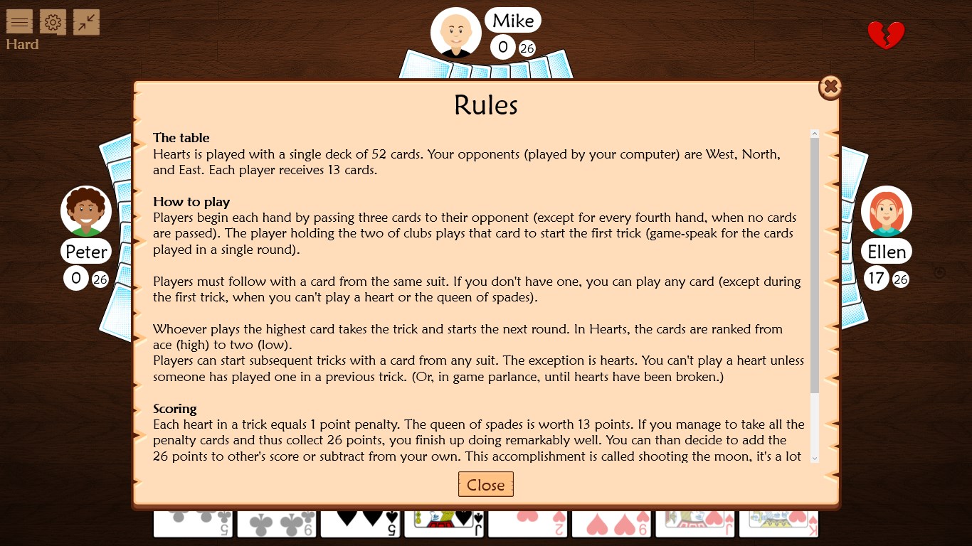 Detailed gameplay instructions