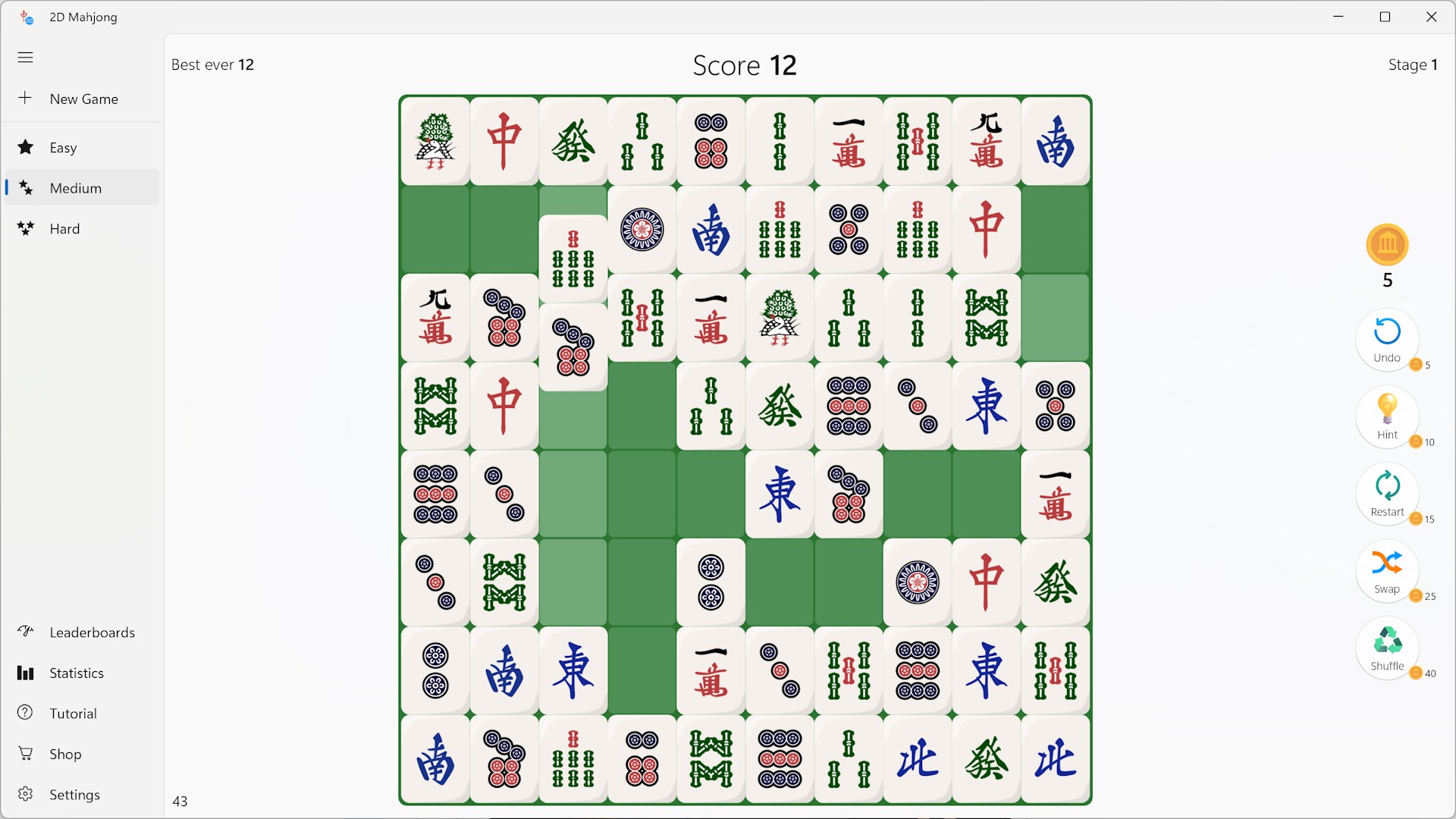 Move your tile to create a match