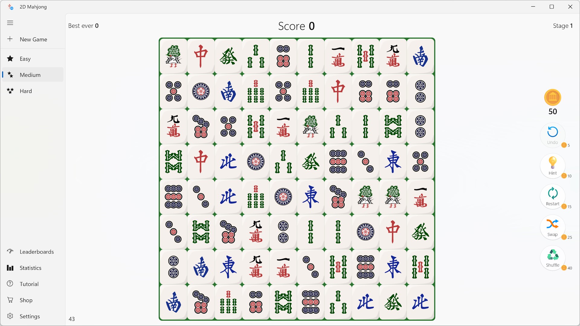 Medium puzzles, 80 tiles