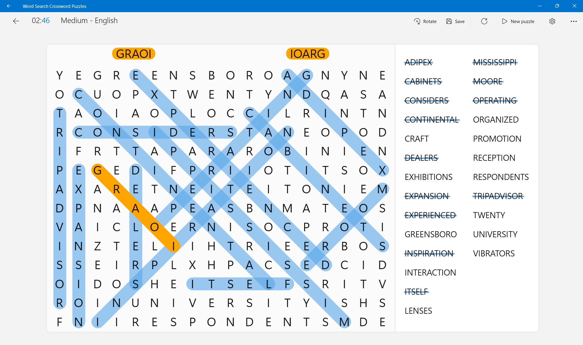 Word Search Crossword Puzzles screenshot 2