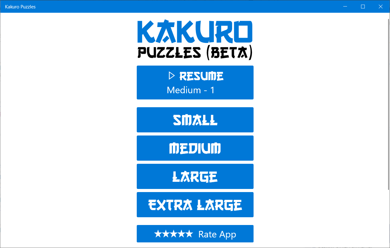 Menu page