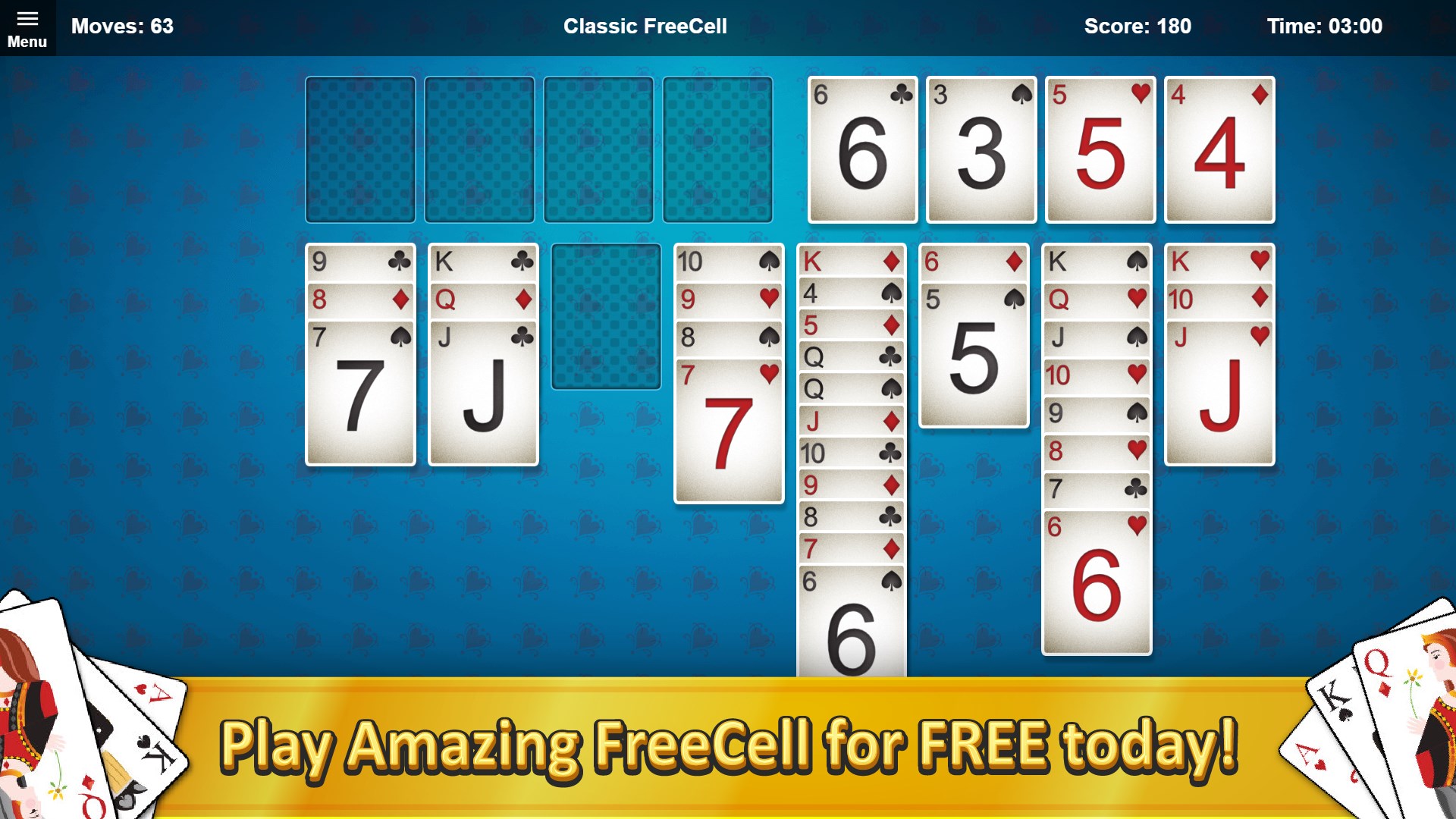Amazing FreeCell Solitaire screenshot 2