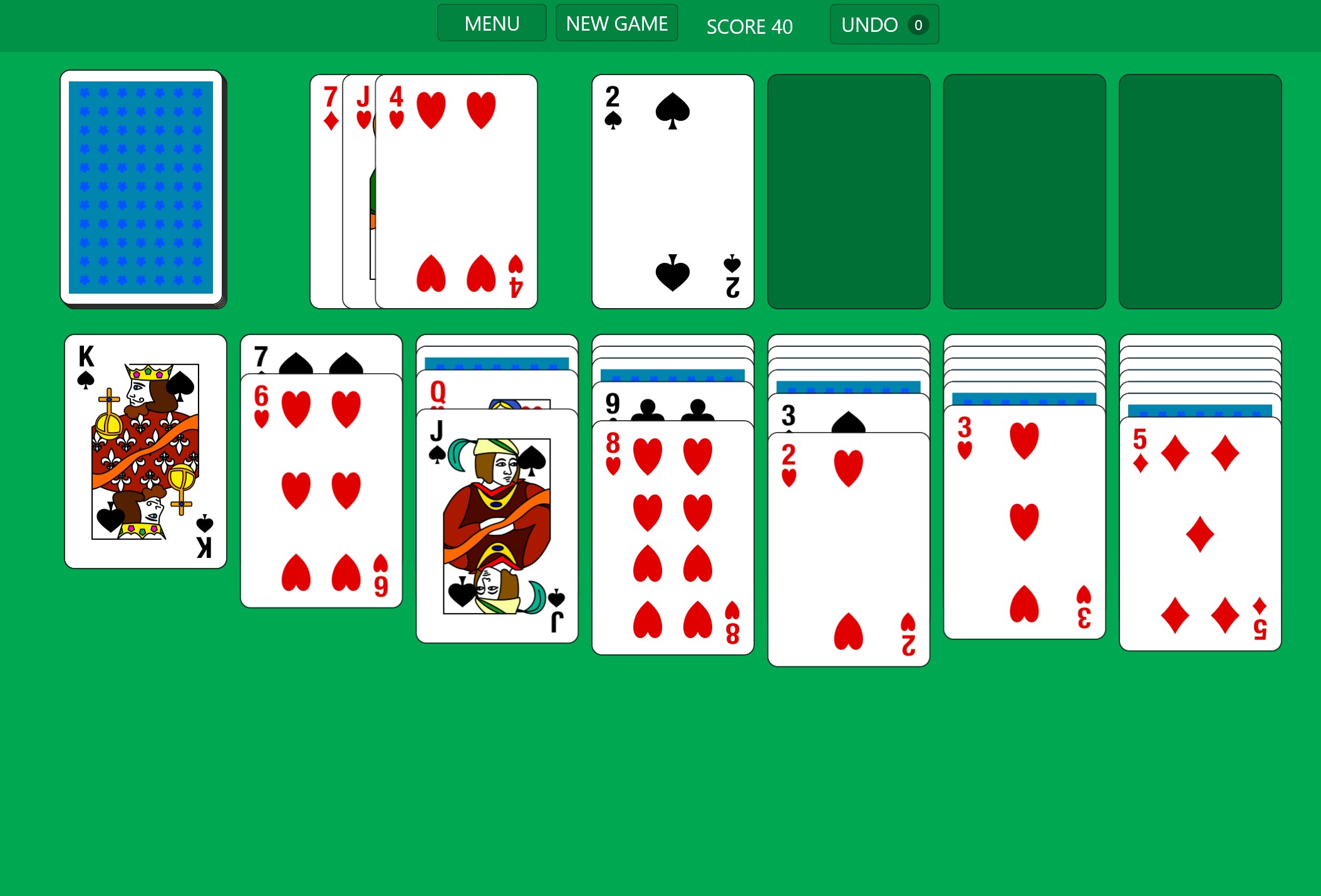 Solitaire '95 screenshot 1