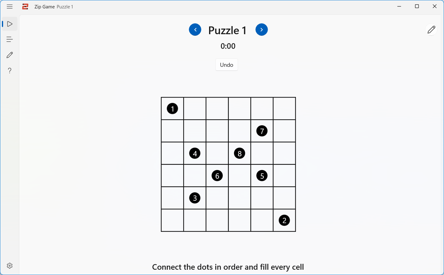 Zip Game screenshot 1