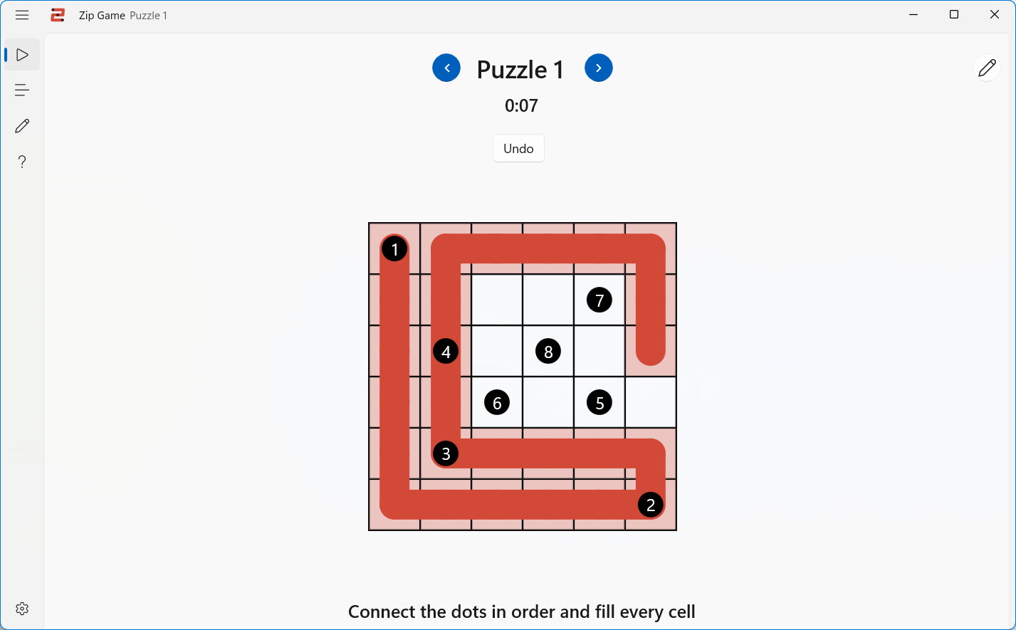 Zip Game screenshot