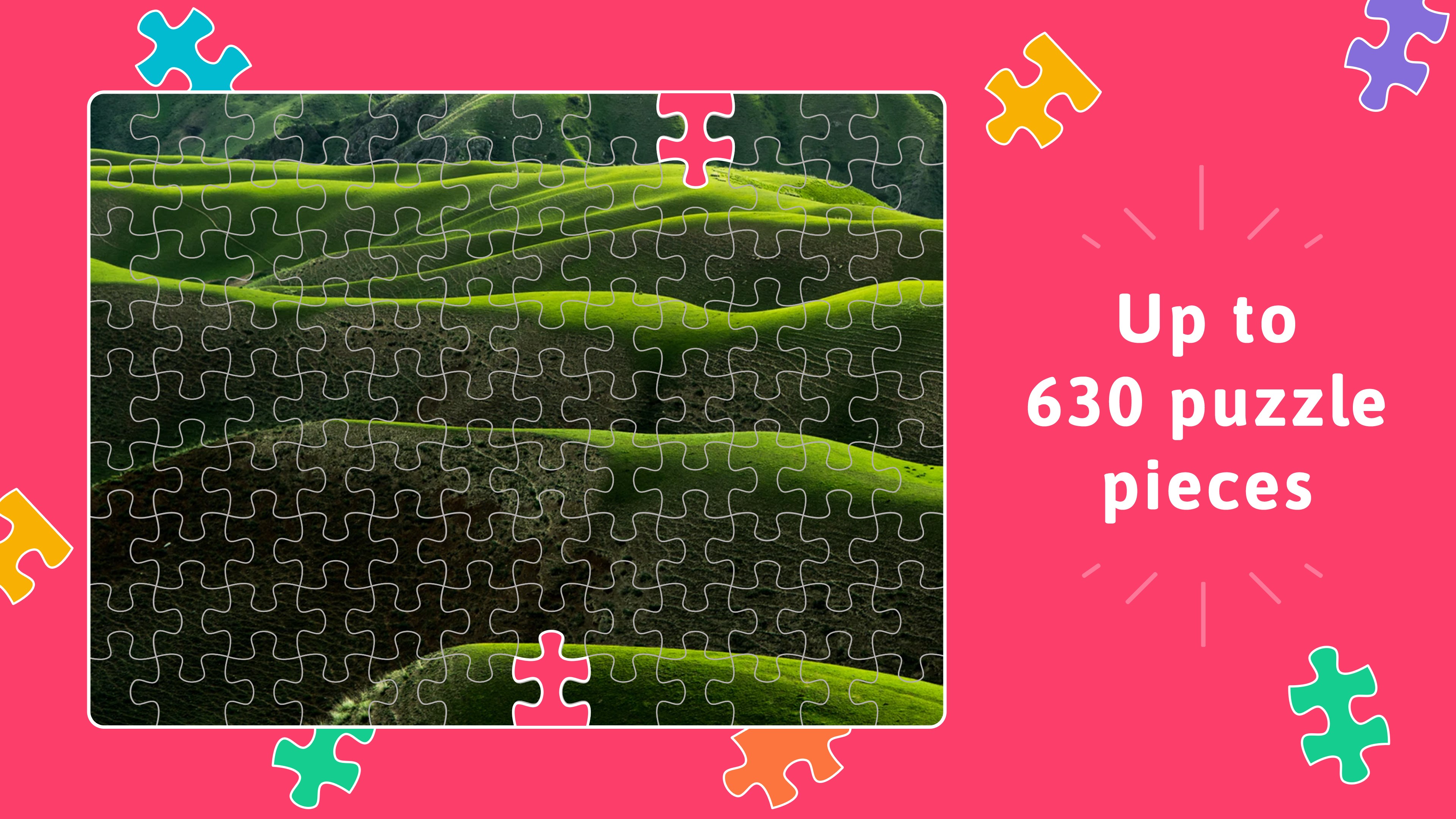 Up to 630 puzzle pieces