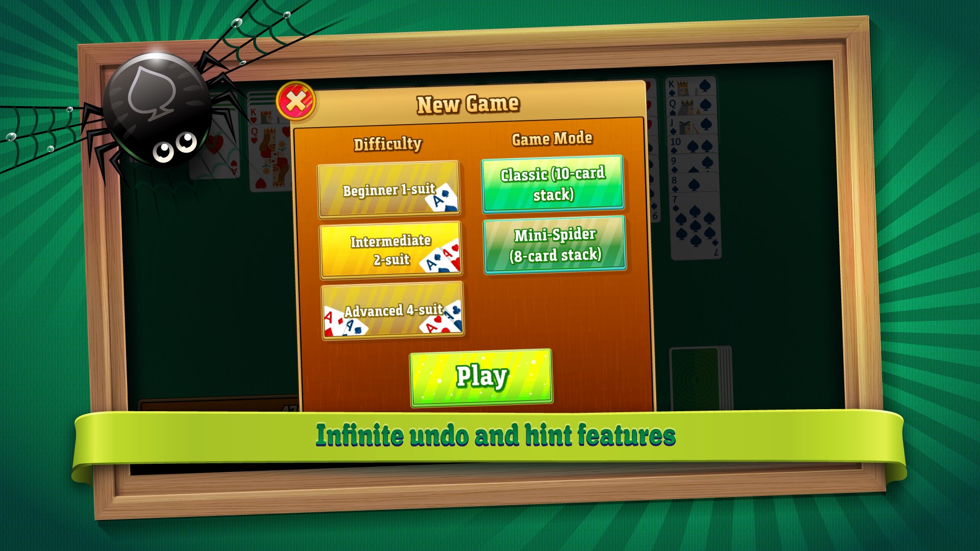 Infinite undo and hint features.