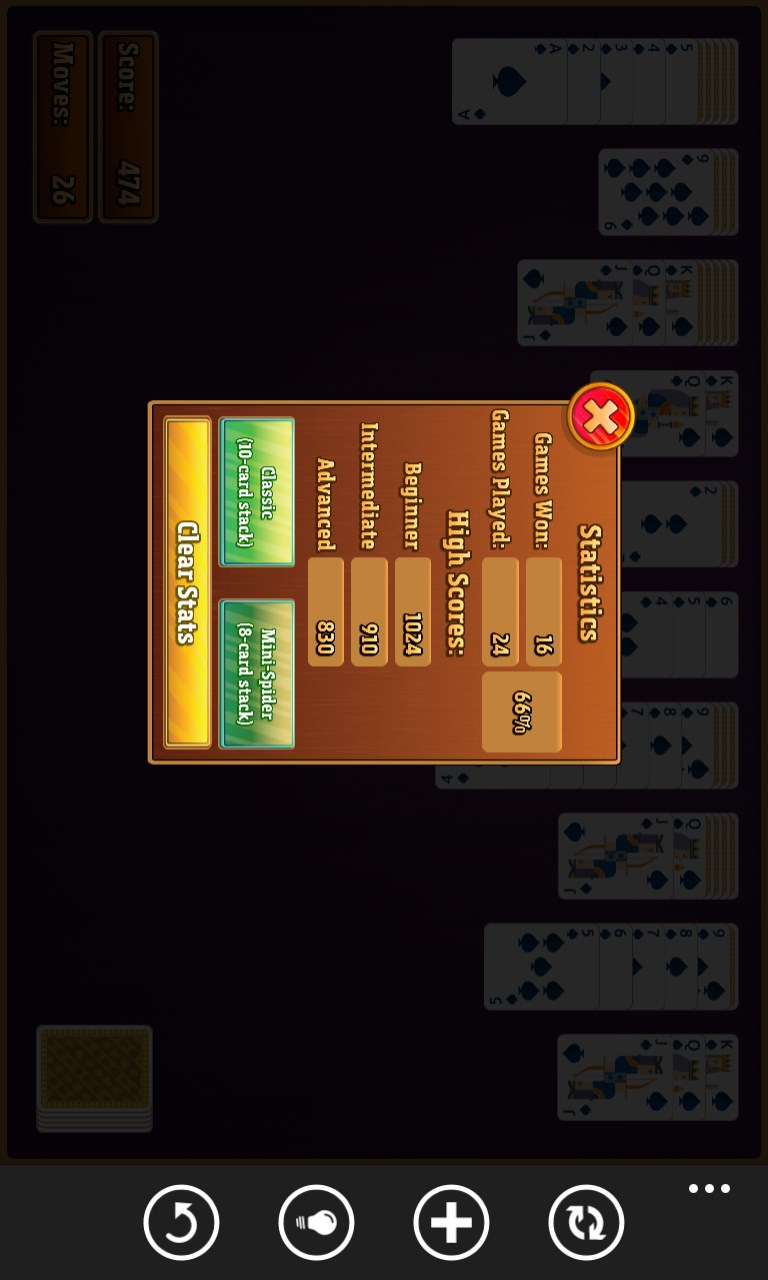 Keep track of your gameplay statistics.