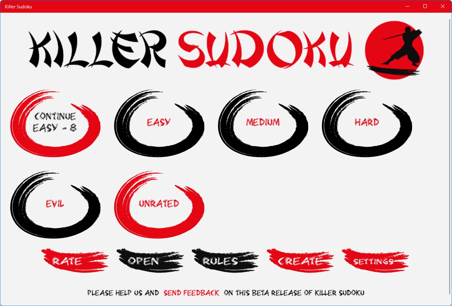 Select the level you want to play. You can also create your own puzzles.