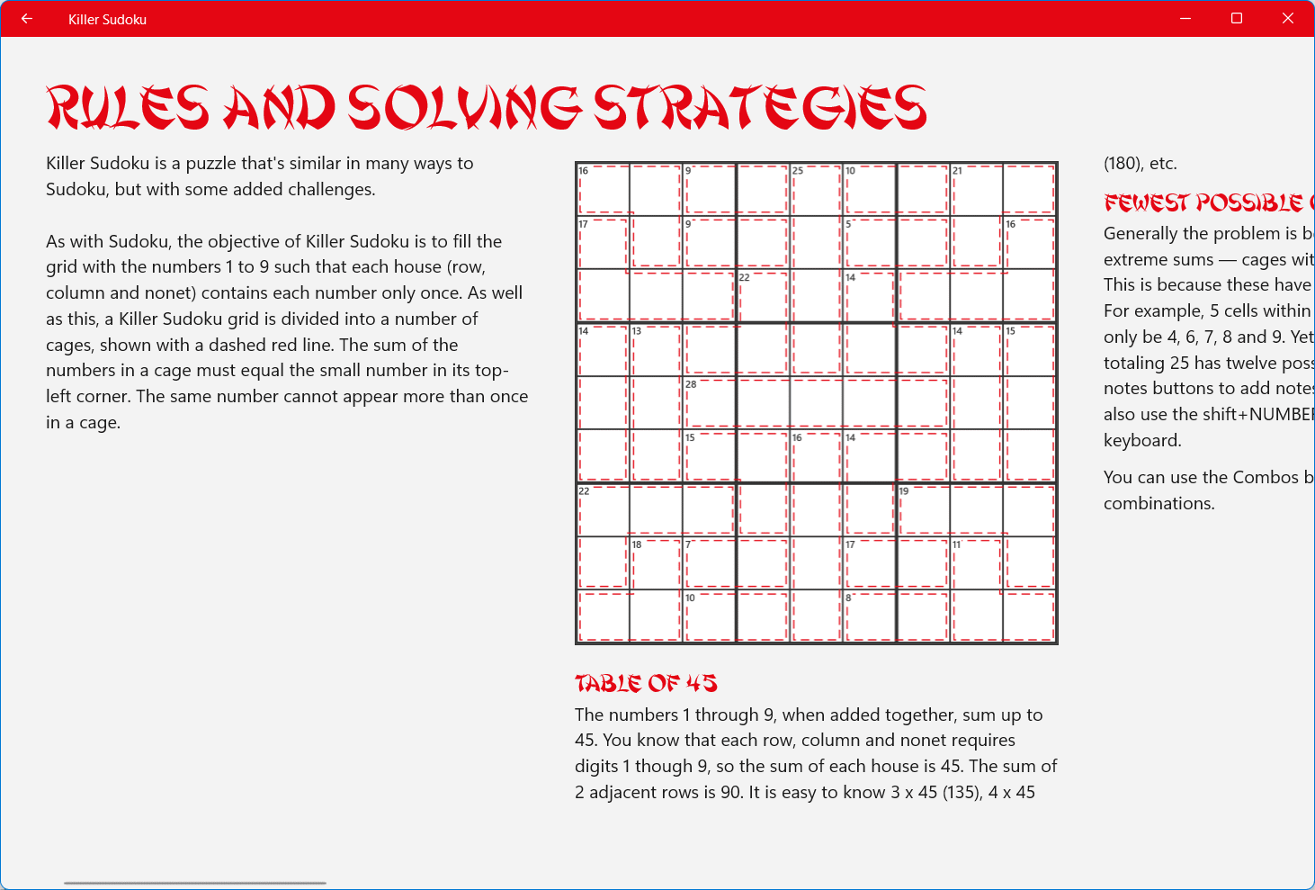 Rules page
