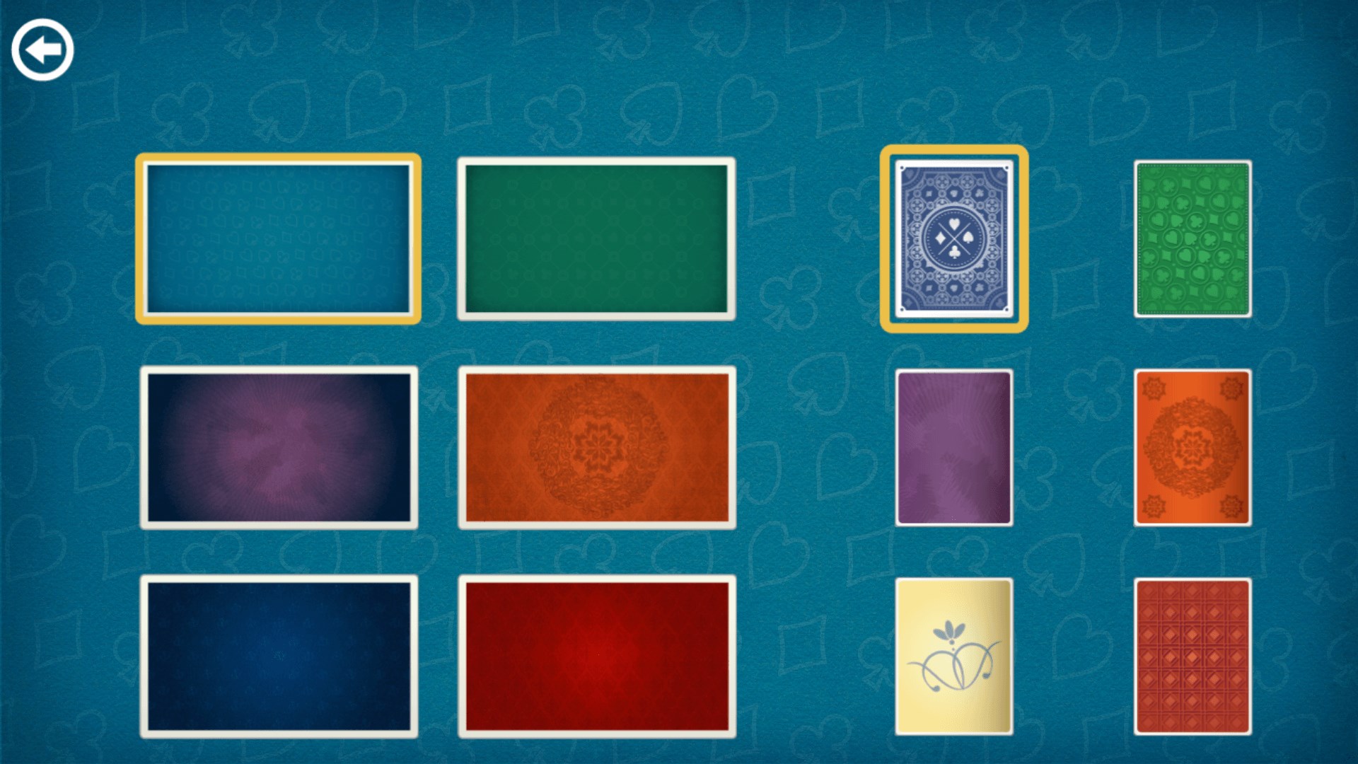 Select your background and card themes.