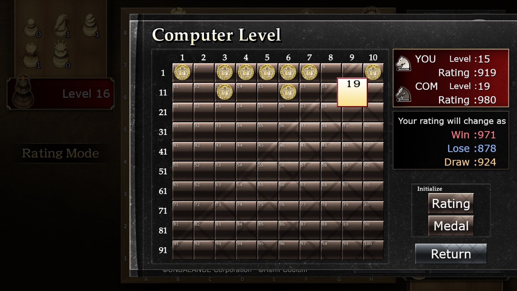 100 levels of play to improve your skills