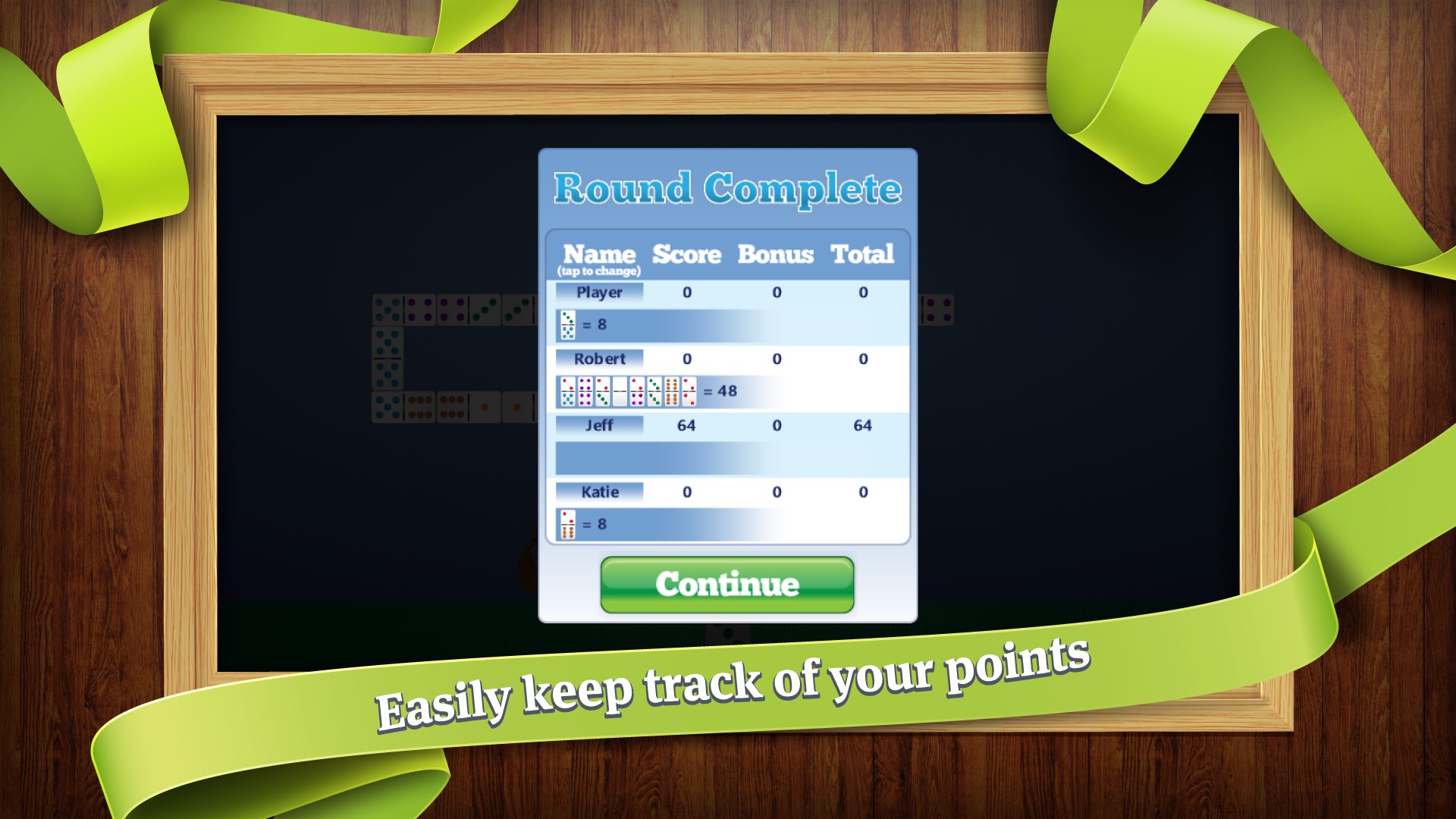 Easily keep track of your points.