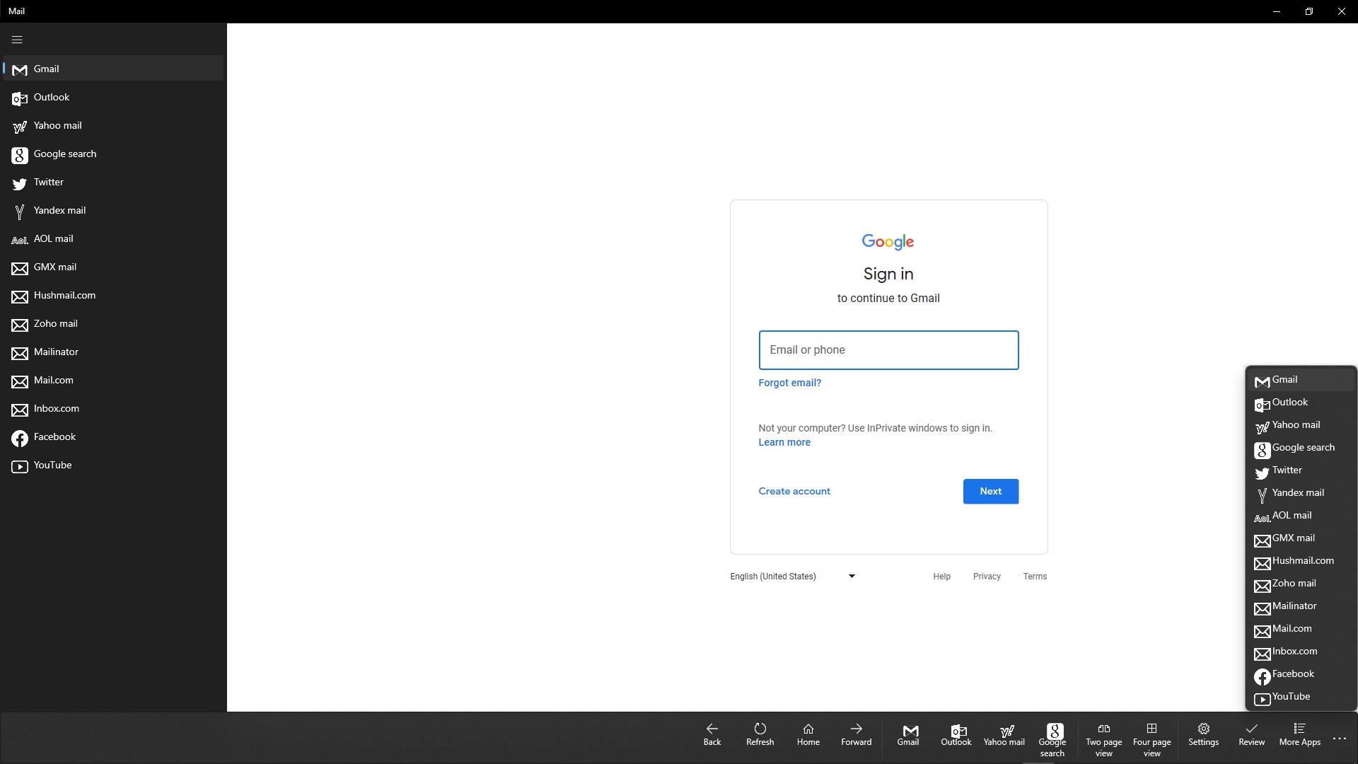 Mail screenshot 13