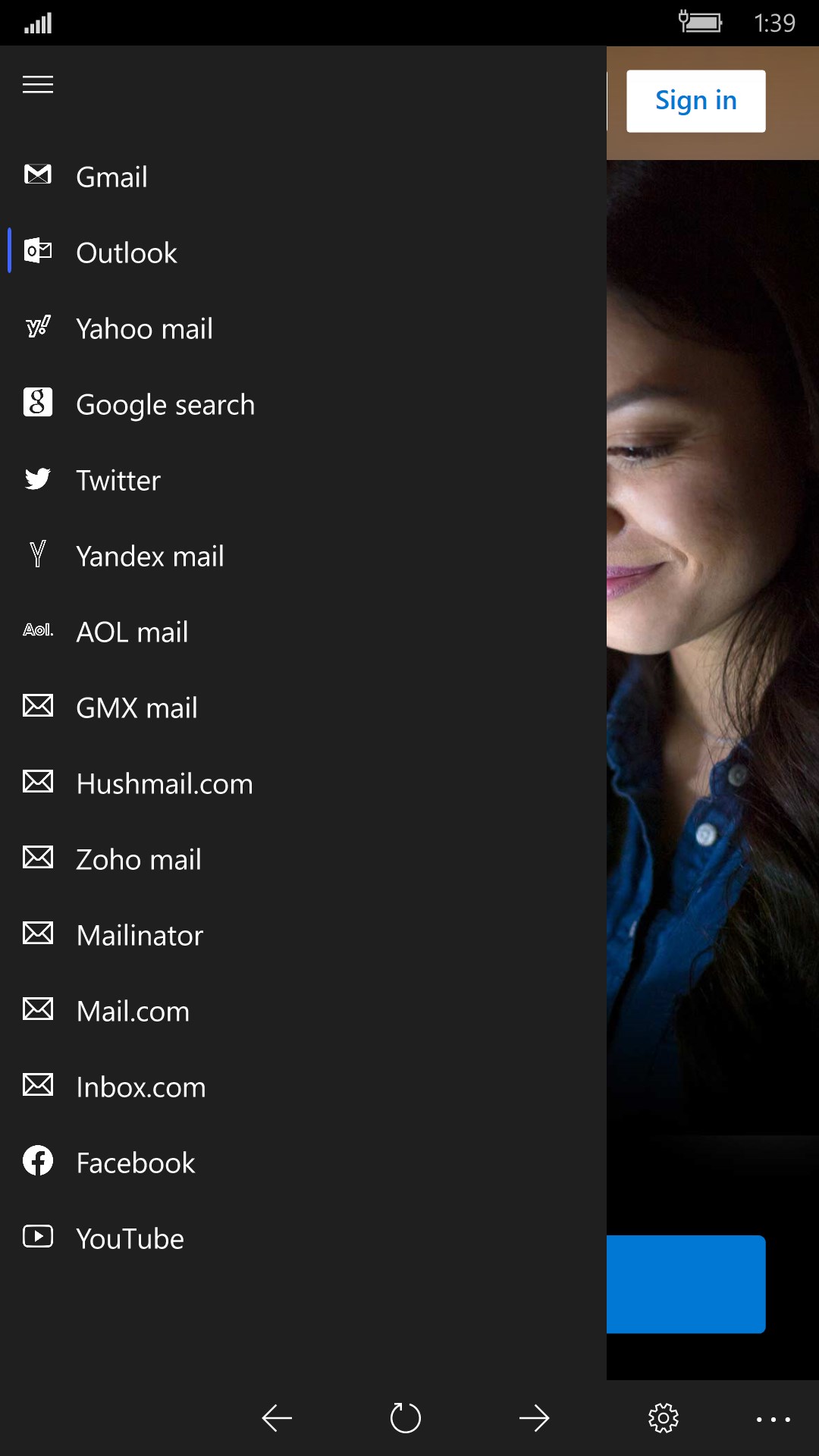 Switch easily and quickly between your email accounts