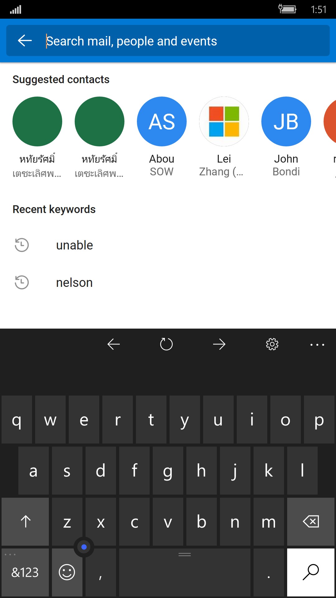 Outlook Search