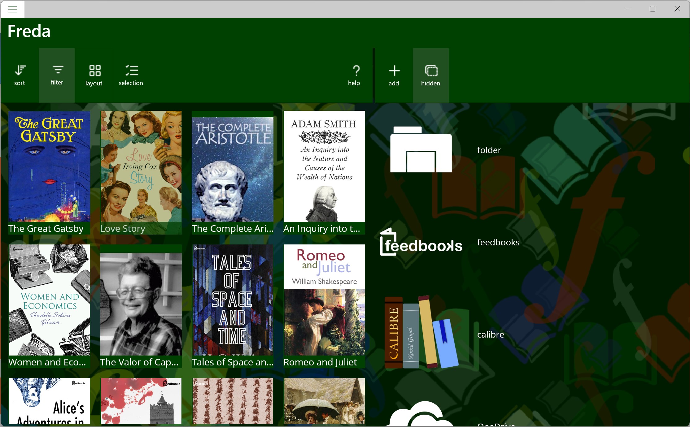 freda epub ebook reader screenshot 1