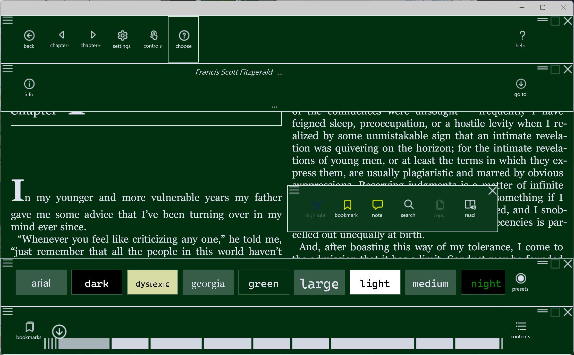 freda epub ebook reader screenshot 4