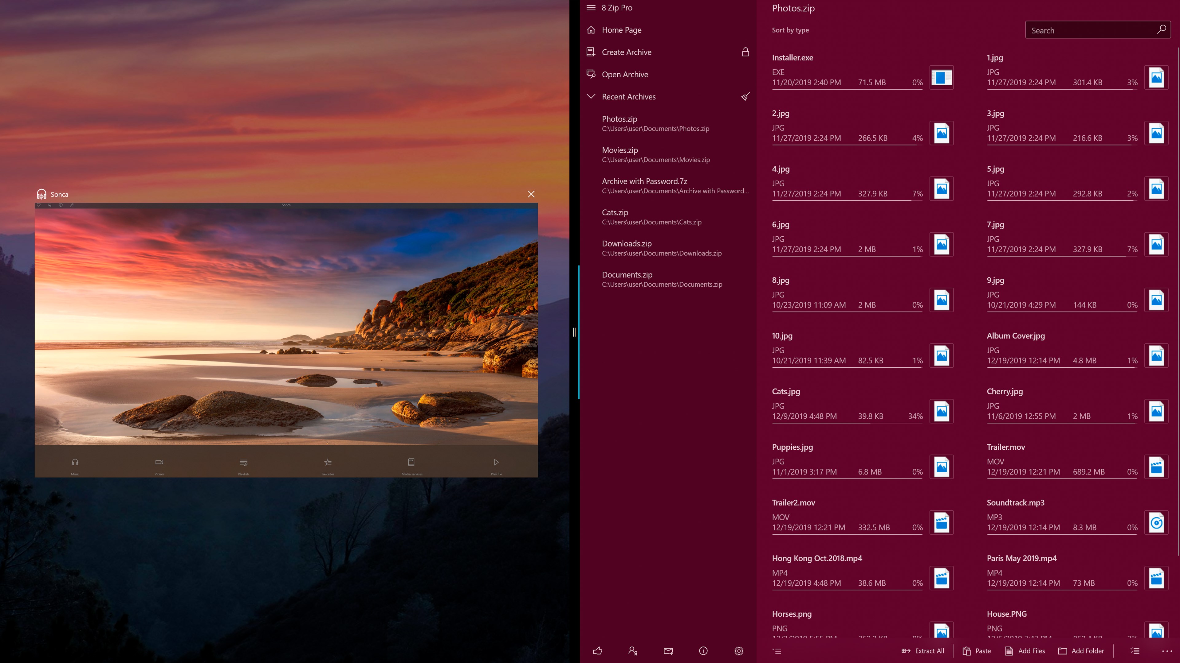 8 Zip - unpack RAR, ZIP, 7z screenshot 4