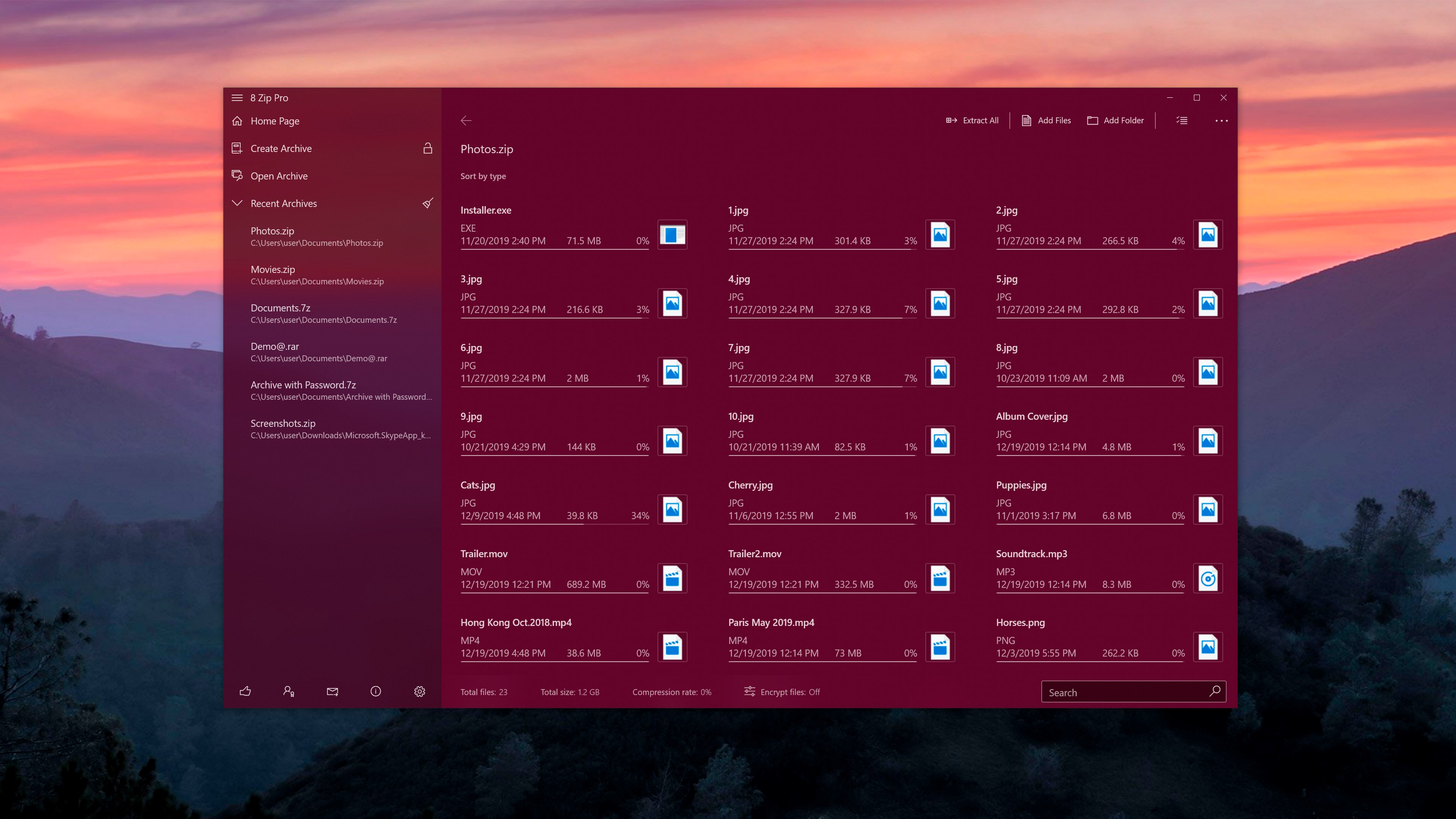 8 Zip - unpack RAR, ZIP, 7z screenshot 5
