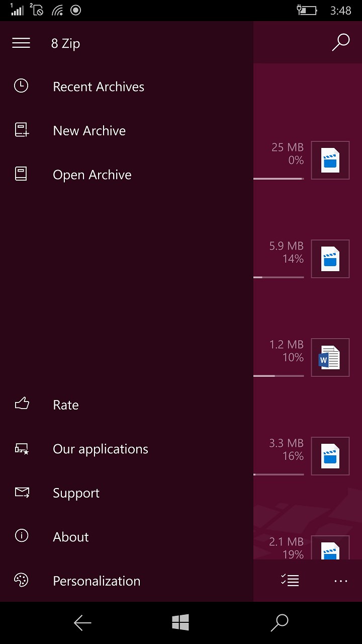 8 Zip - unpack RAR, ZIP, 7z screenshot 11